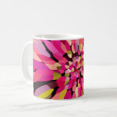 Rosa Konfetti-Blume Kaffeetasse (Vorderseite Links)