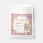 Rosa Konfetti Geburtstagsfeier Dessert Geschenktütchen (Vorderseite)