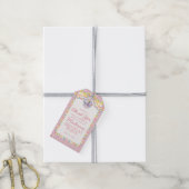 Rosa Konfetti Geburtstagsfeier Geschenke Geschenkanhänger (Mit Garn)
