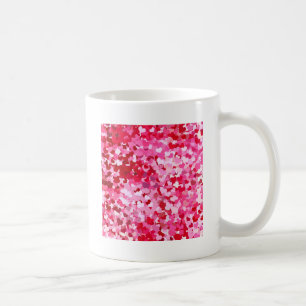 Rosa Konfetti-Herzen Kaffeetasse