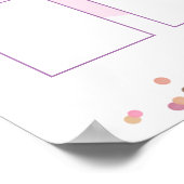 Rosa Konfetti-Kreise Leere 12-Tisch-Sitzplan Poster (Ecke)