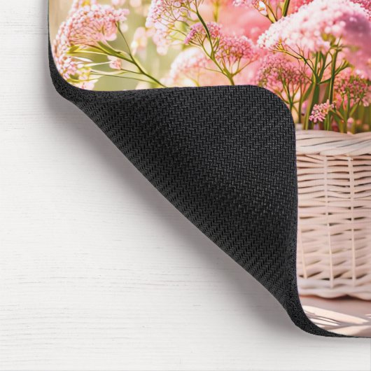 Rosa Königin Anne's Spitze im Korb Mousepad (Ecke)