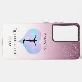Rosa Königin der Bamgymnastik Personalisiert Samsung Galaxy Hülle (Linke Seite)