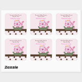 Rosa Königin des Dschungel QUADRAT Quadratischer Aufkleber (Blatt)