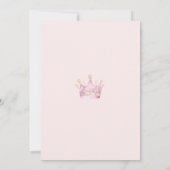 Rosa Königin Prinzessin 1. Geburtstag Einladung (Rückseite)