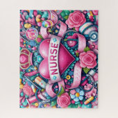 Rosa Königliche Krankenschwester Puzzle (Vertikal)