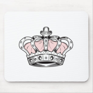 Rosa königliche Kronen-Königin-Ästhetik Mädchenh Mousepad