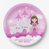 Rosa Königliche Prinzessin Burg Wilhelm Tell Pappteller (Vorderseite)