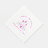 Rosa Königliche Prinzessin Burg Wilhelm Tell Serviette (Ecke)