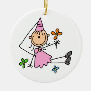 Rosa königliche Prinzessin Keramik Ornament