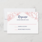 Rosa Kontur RSVP Karte (Vorderseite)