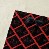 Rosa Kontur Schmetterlinge schwarz Thunder_Cove Strandtuch (Beispiel)