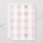 Rosa Konvertible Palme Tree Girl 1. Geburtstag Einladung (Rückseite)