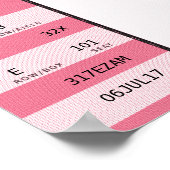 Rosa Konzertkarte Poster (Ecke)