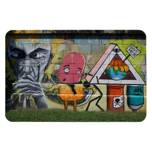 rosa Kopf Magnet (Horizontal)