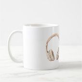 Rosa Kopfhörer mit Blush-Ton Kaffeetasse (Links)