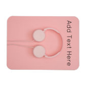 Rosa Kopfhörer mit Wickel Magnet (Horizontal)