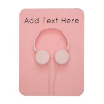 Rosa Kopfhörer mit Wickel