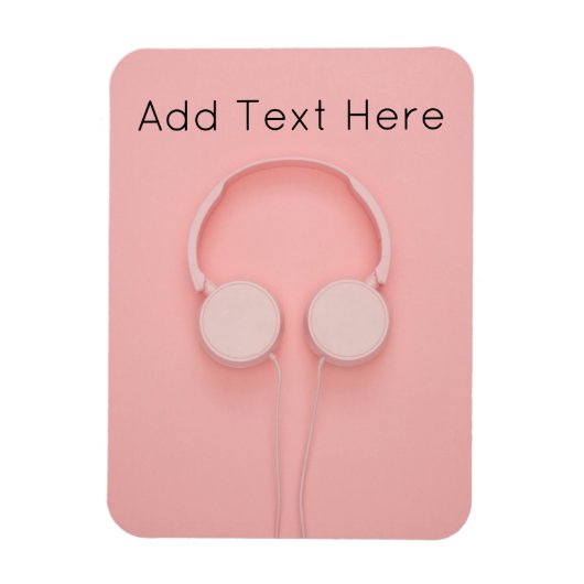 Rosa Kopfhörer mit Wickel Magnet (Vertikal)