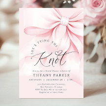 Rosa Kopplung der Knot-Bridal-Dusche Einladung