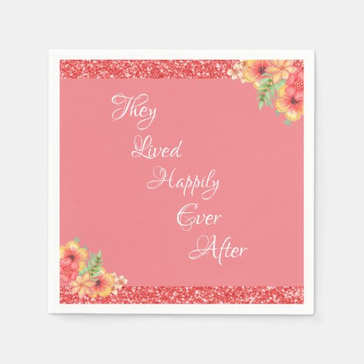 Rosa Koralle Hübsch Serviette (Vorderseite)