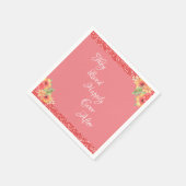 Rosa Koralle Hübsch Serviette (Ecke)