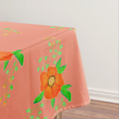 Rosa Koralle und Orange Tischdecke (Beispiel)