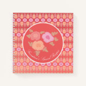 Rosa Koralle und Pfirsich Notizblock (Vorderseite)