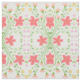 Rosa Koralle und Pfirsichfelle Stoff