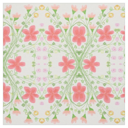 Rosa Koralle und Pfirsichfelle Stoff (Muster)