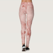 Rosa Koralle und weißer Marmor Leggings (Rückseite)