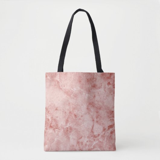 Rosa Koralle und weißer Marmor Tasche (Vorderseite)