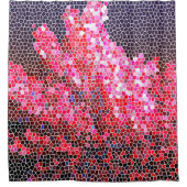 Rosa Korallen Duschvorhang (Vorderseite)