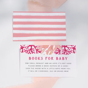 Rosa Korallen-Nautik-Bücher für Baby Begleitkarte