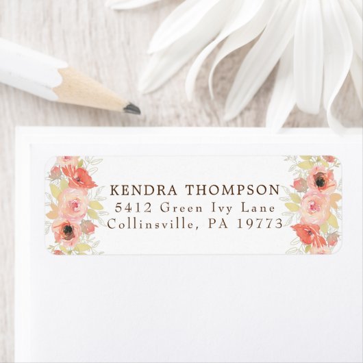 Rosa Korallen Rose und Gold Blätter Blumenzehen (Insitu)