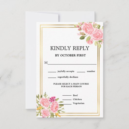 Rosa Korallenflora UAWG zur Einladung (Vorderseite)