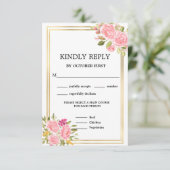 Rosa Korallenflora UAWG zur Einladung (Stehend Vorderseite)