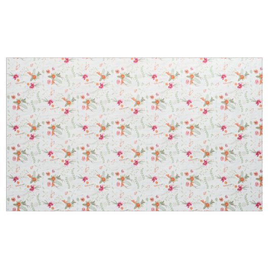 Rosa Korallengrün Rustikales Muster Stoff (Yard (91,4 cm))