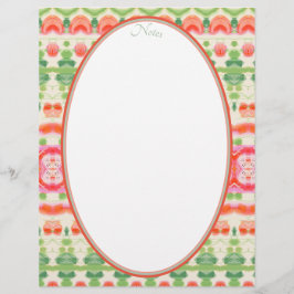 Rosa Korallengrün und Beige Briefbogen