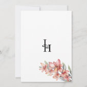 Rosa Korallenminze, Orchideenflora Save the Date Einladung (Rückseite)