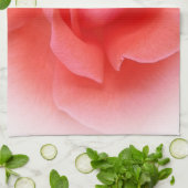rosa Korallenrose Geschirrtuch (Gefaltet)