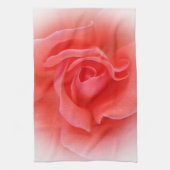 rosa Korallenrose Geschirrtuch (Vertikal)