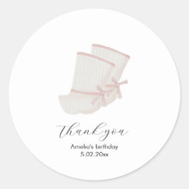 Rosa Koreanisch Doljanchi vielen Dank für den Aufk Runder Aufkleber