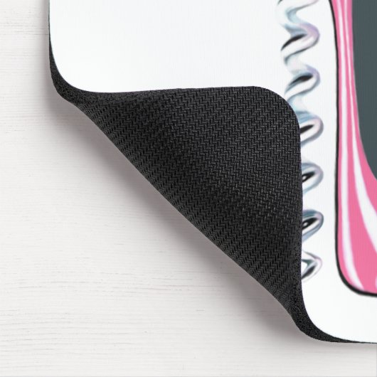 Rosa Korkenzieher-Absatz-Stilett-Schuh-Kunst Mousepad (Ecke)
