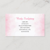 Rosa Körperskulptur SchönheitssMassage Körperkontu Visitenkarte (Rückseite)