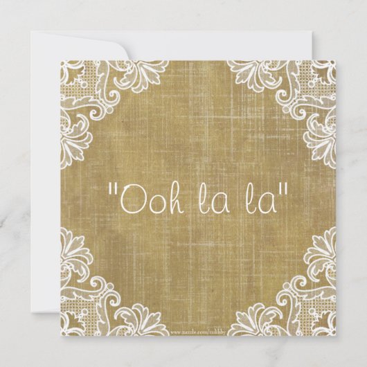 Rosa Korsett u. weißes Spitze-Wäsche-Brautparty Einladung (Rückseite)