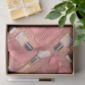 Rosa Kosmetik-Muster Glitter  Seidenpapier (Geschenk)