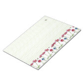 Rosa Kosmos Aquarellfarben Blume Honigbienen Lined Notizblock (angewinkelt)