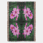 Rosa Kosmos-Blume Abstrakt Decke (Vorderseite Vertikal)