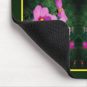 Rosa Kosmos-Blume Abstrakt Personalisiert Mousepad (Ecke)